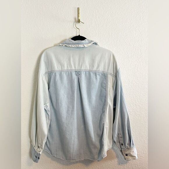 Free People Blue Daisy Baby Patchwork blouse medium - Picture 9 of 11